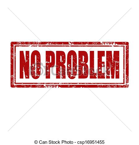 Clipart Vector Of No Problem Stamp   Grunge Rubber Stamp With Text No