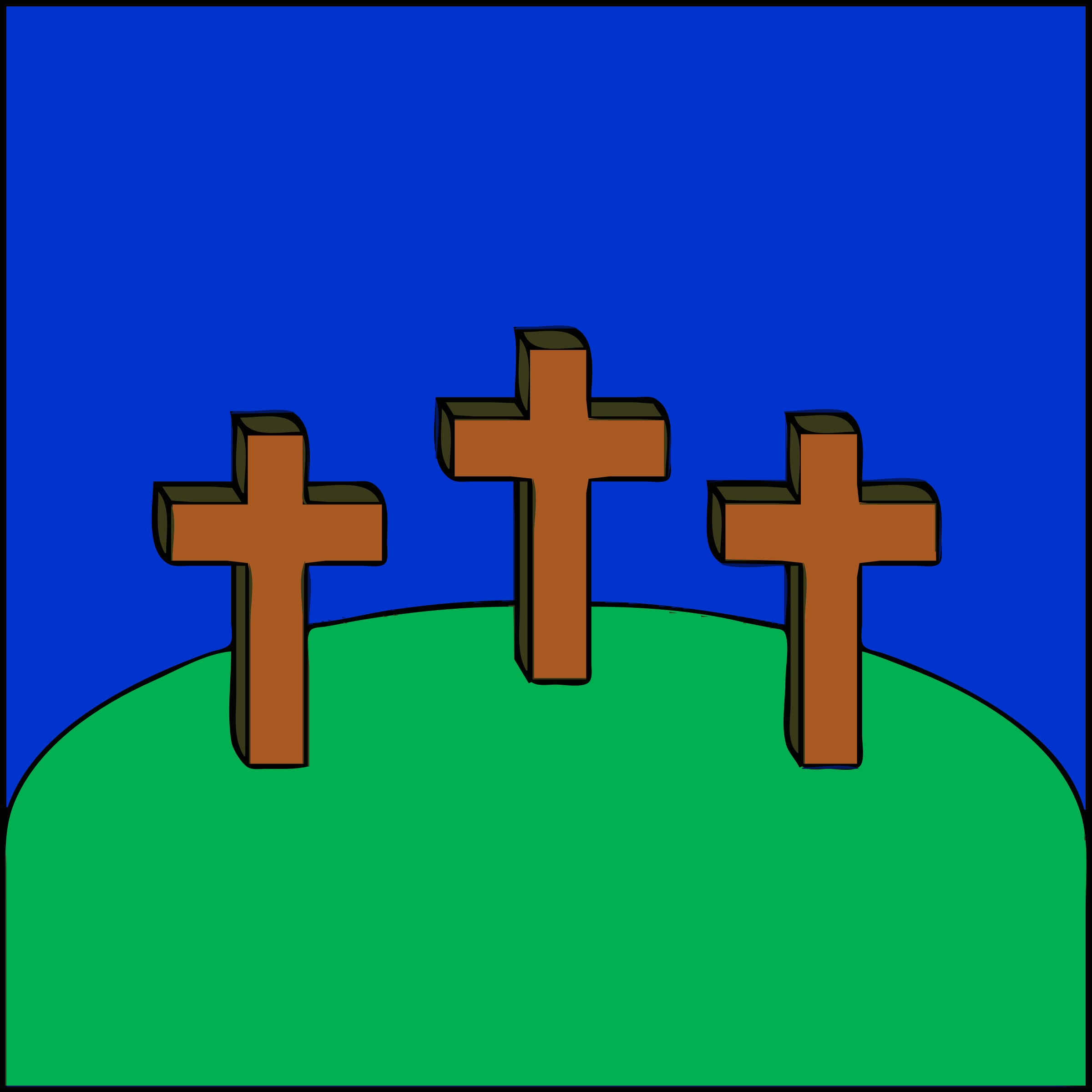 Crosses On A Hill By Barnheartowl