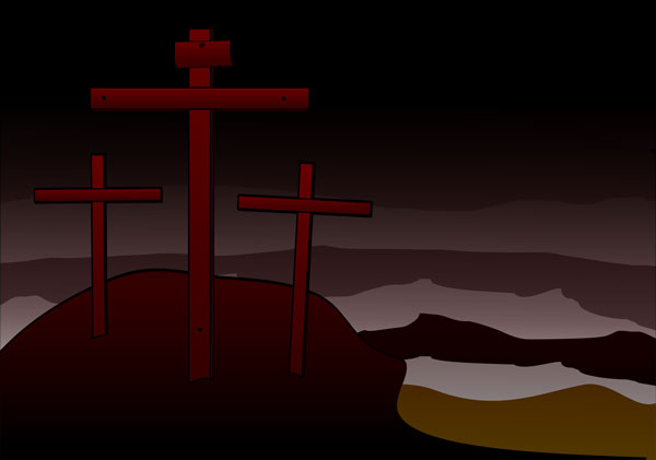 Crosses On A Hill Clipart Three Crosses On Golgotha