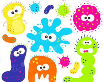 Cute Digital Clip Art   Commercial Use Ok   Microbiology Clipart    