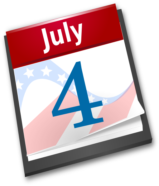 Fourth Of July Calendar Clip Art At Clker Com   Vector Clip Art Online