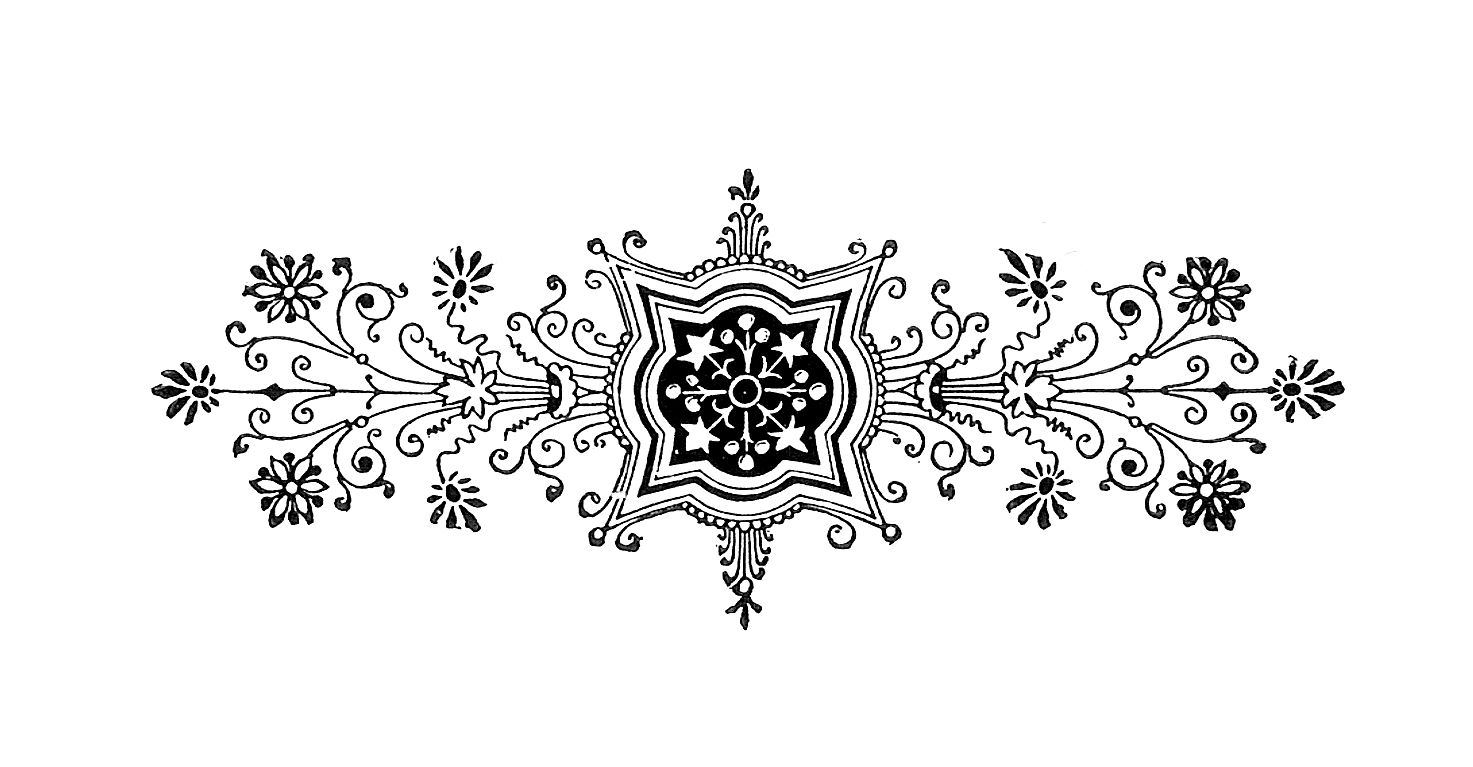 Free Black And White Illustration  Decorative Design From Antique Book