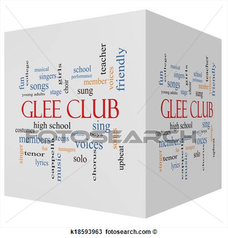   Glee Club 3d Cube Word Cloud Concept  Fotosearch   Search Clipart    
