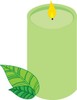 Green Tea Scented Candle Clipart