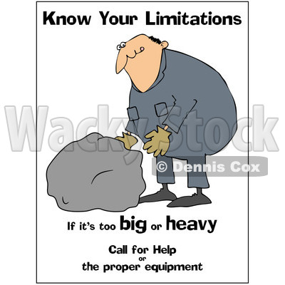     Heavy Rock With Safety Text  Royalty Free Clipart   Djart  1134446