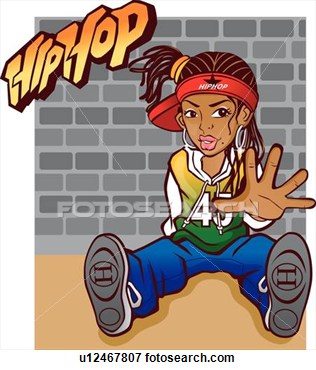 Illustration   Hip Hop Sporty Girl  Fotosearch   Search Eps Clipart
