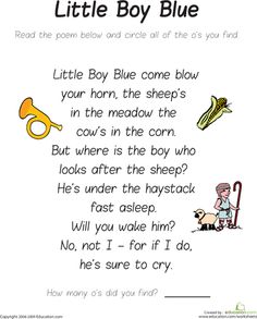 Letter O Little Boy Blue Worksheets Find The Letter O Little Boy Blue