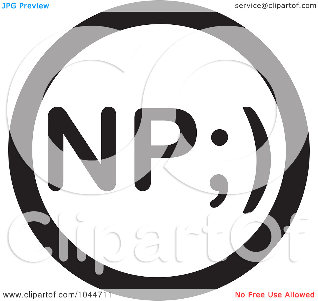 Of A Black And White Round Np No Problem Text Message Icon By Jamers