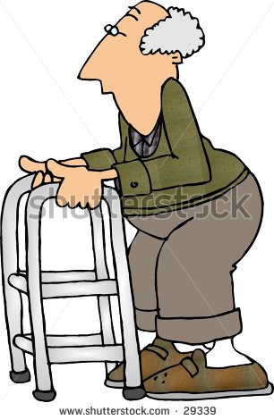 Old Man With Walker Clipart Walker Clipart