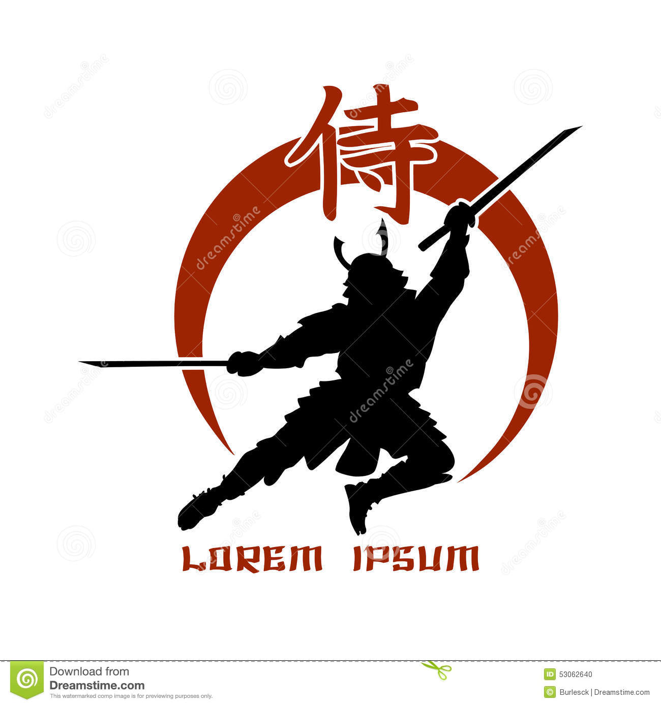 Oriental Martial Arts  Samurai Fight Club Logo Stock Vector   Image