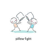Pillow Fight Clipartsolidgroundbookclub
