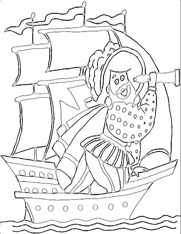 Pirate Coloring Page For Kids   Free Printable Picture