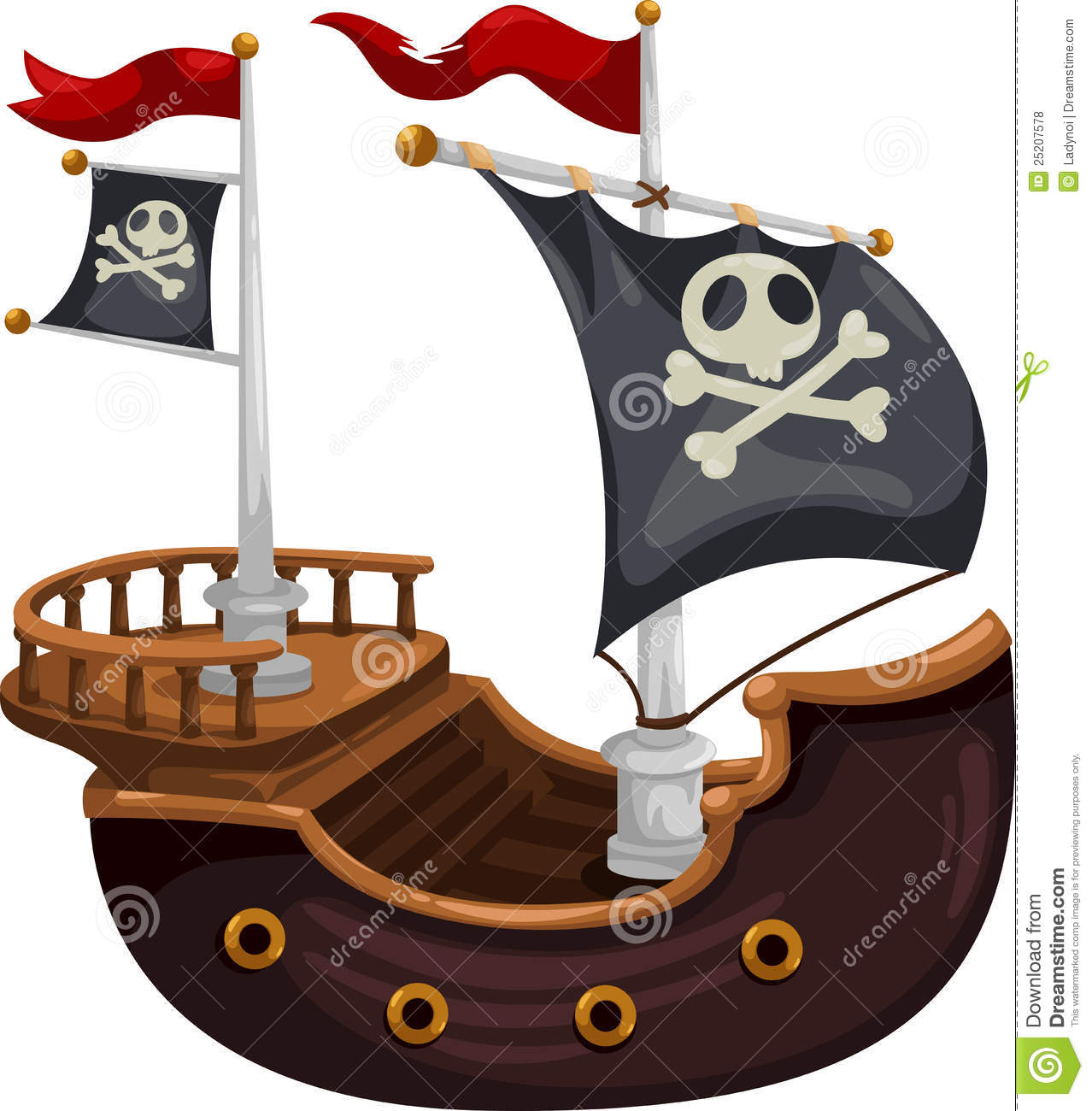 Pirate Ship Vector Royalty Free Stock Photos   Image  25207578
