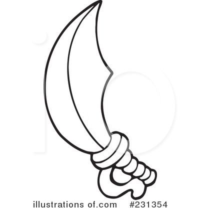 Pirate Sword Clip Art Design Illustration For Use In Web And Print