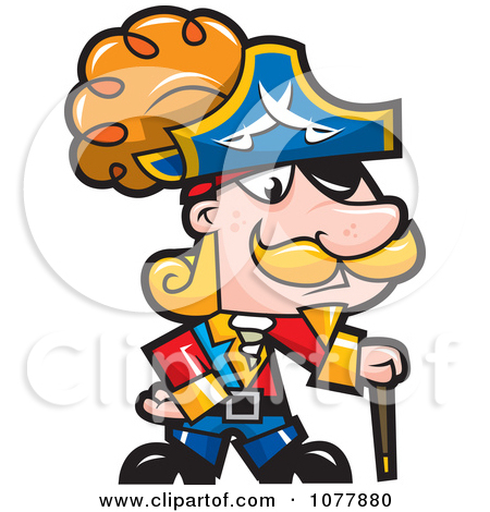 Poster Art Print  Pirate Man In A Jolly Roger Hat Peering Through A