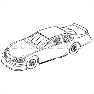 Race Car Clip Art Black And White