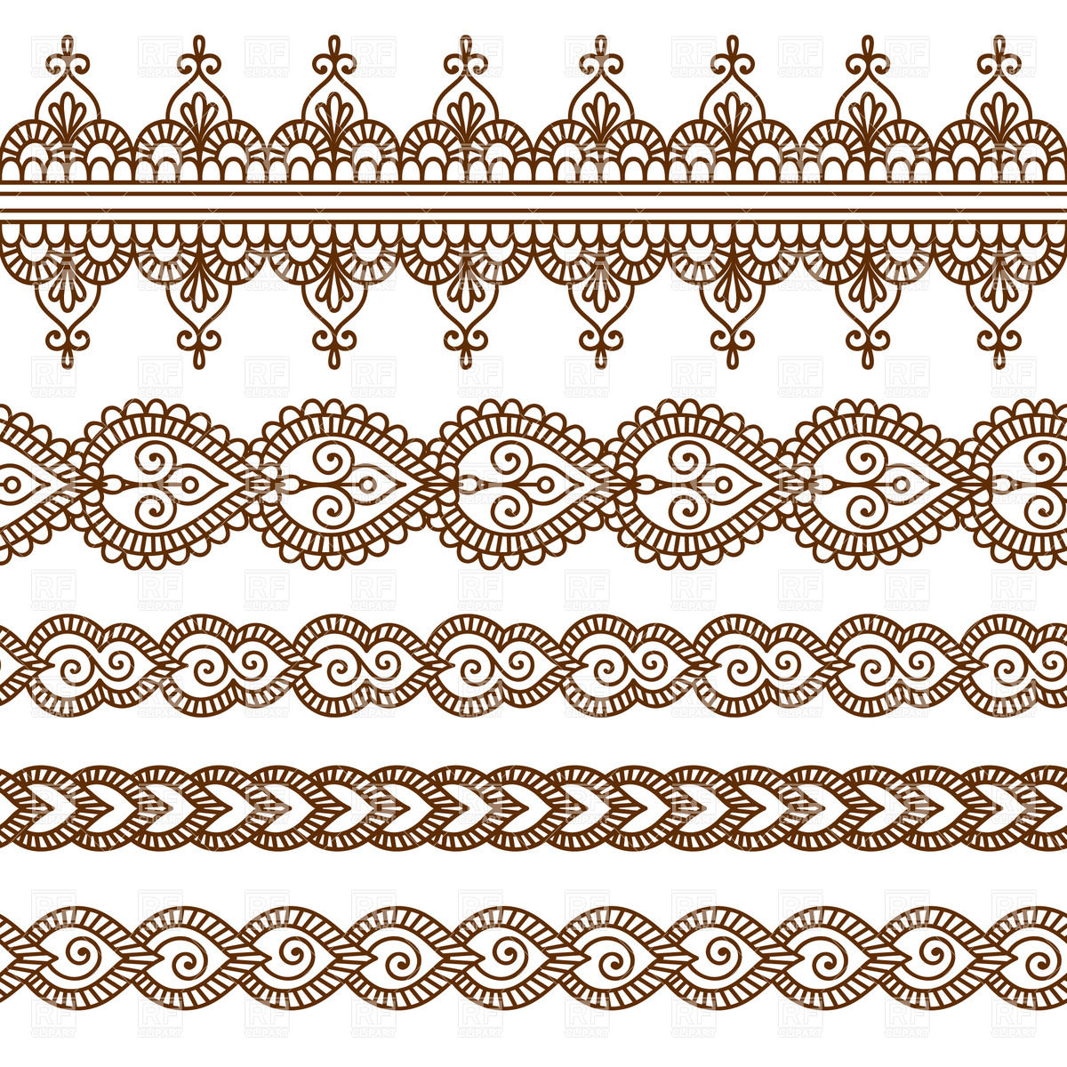 Set Of Five Oriental Borders 28607 Borders And Frames Download