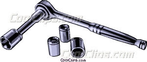 Socket Wrench Vector Clip Art