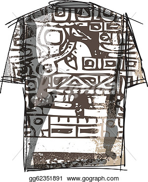 Stock Illustration   Grunge Inca Tee  Vector Illustration  Clipart