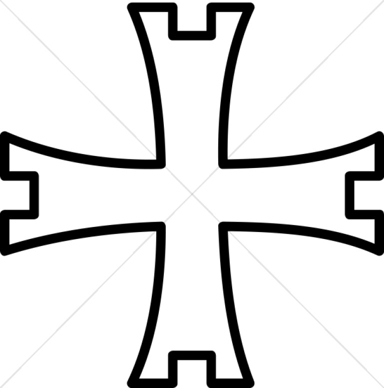 Three Crosses On A Hill   Cross Clipart