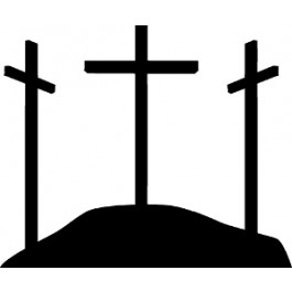 Three Crosses On Hill Decal     Clipart Best   Clipart Best