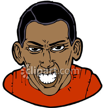 Angry Black Man Clip Art   Royalty Free Clipart Illustration