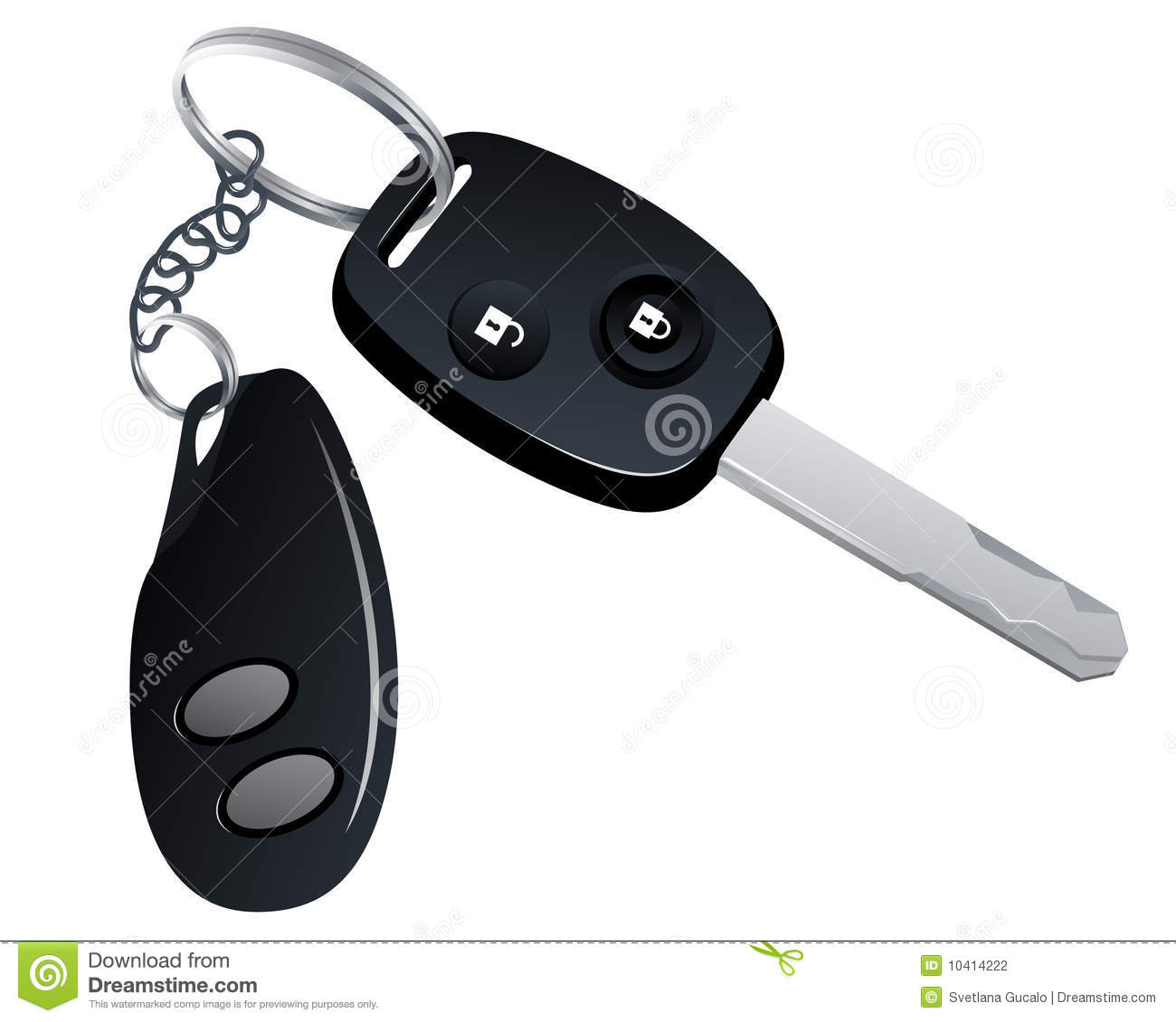 Car Key Clipart Car Key With Trinket