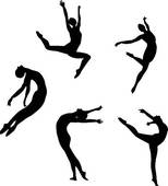 Dancer Clipart Silhouette Leap Silhouettes Dancing Jump