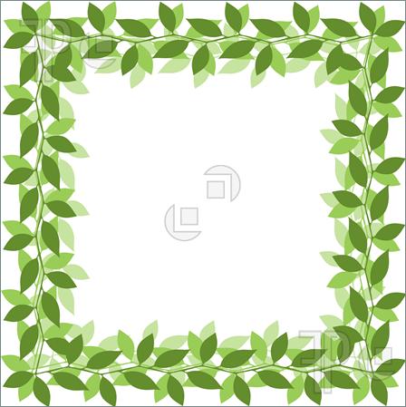 Green Leaf Border Clip Art