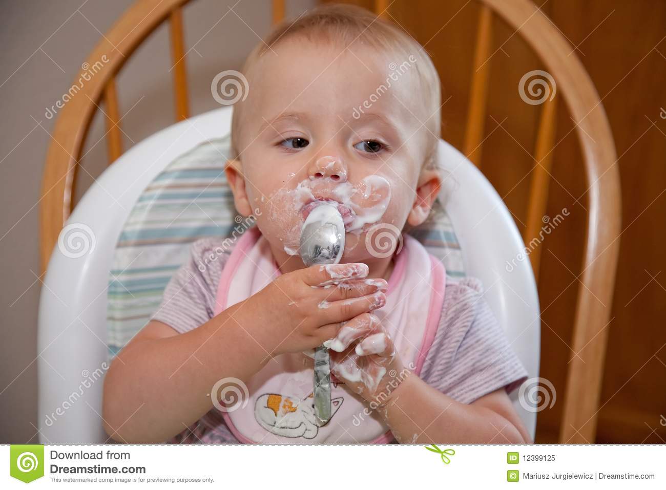 Messy Eater Royalty Free Stock Photo   Image  12399125