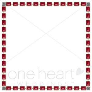 Red Jewel Border   Scrapbooking Embellishments And Frames