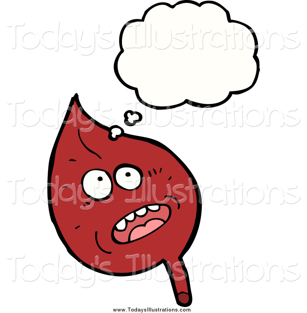 Red Leaf Character With A Conversation Bubble Red Leaf Thinking