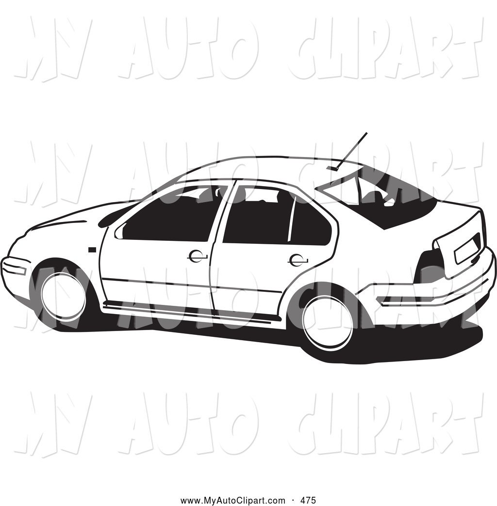 Clip Art Of A Black And White Car Car Pictures