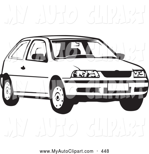 Clip Art Of A New Black And White Volkswagen Pointer Car By David Rey    