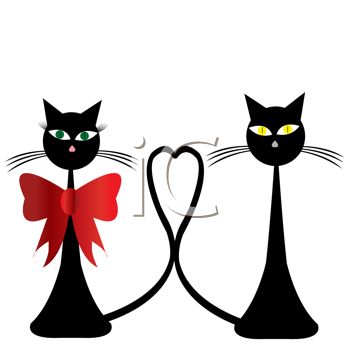 Clipart Picture Of A Skinny Black Cat The Image   Black Cat Picture