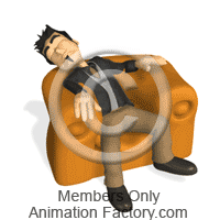 Father Taking A Nap Animated Clipart