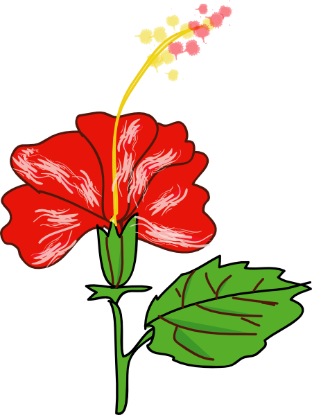 Flower Hibiscus Clip Art At Clker Com   Vector Clip Art Online