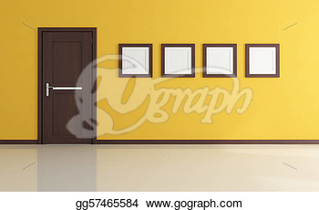 Illustration   Empty Yellow Room  Clipart Drawing Gg57465584   Gograph