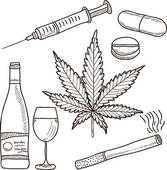 Illustration Of Narcotics   Marijuana Alcohol And Other   Royalty