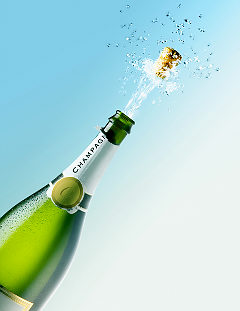 Image Of Champagne Bottle Popping