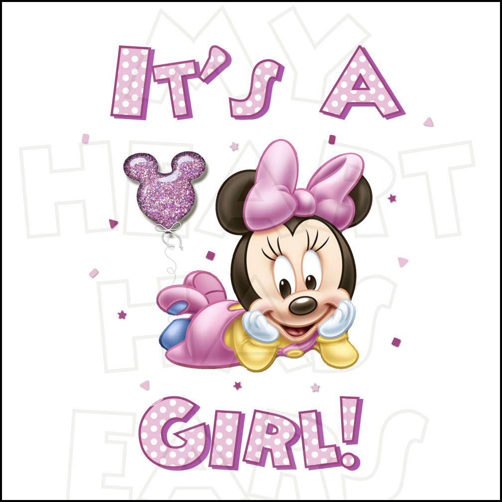 It S A Girl Baby Minnie Instant Download Digital Clip Art    My