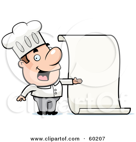 Poster Art Print  John Man Character Chef Proudly Presenting A Blank    