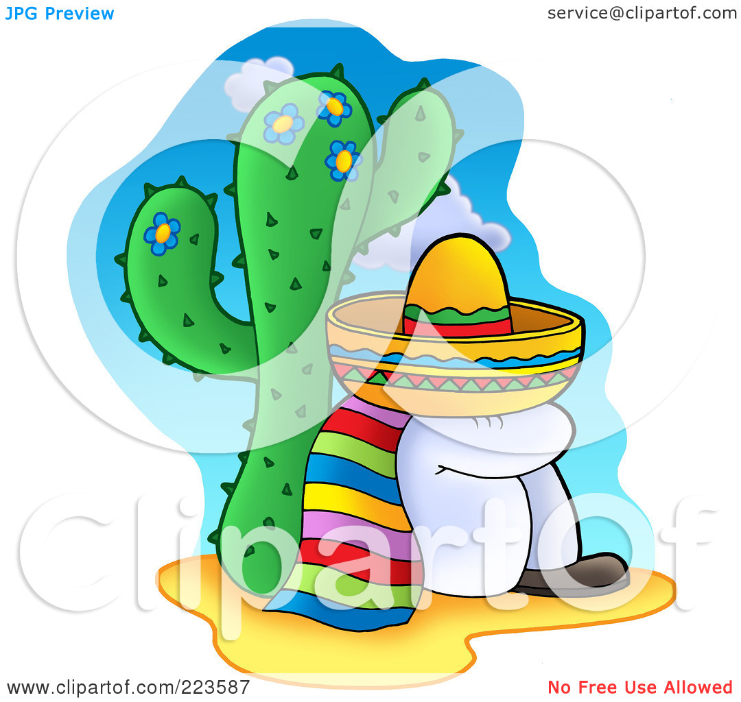 Royalty Free  Rf  Clipart Illustration Of A Mexican Man Taking A Nap