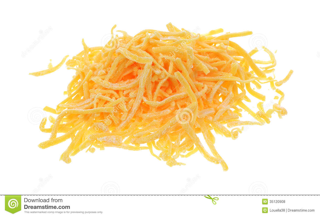 Shredded Cheddar Cheese On White Royalty Free Stock Photos   Image    
