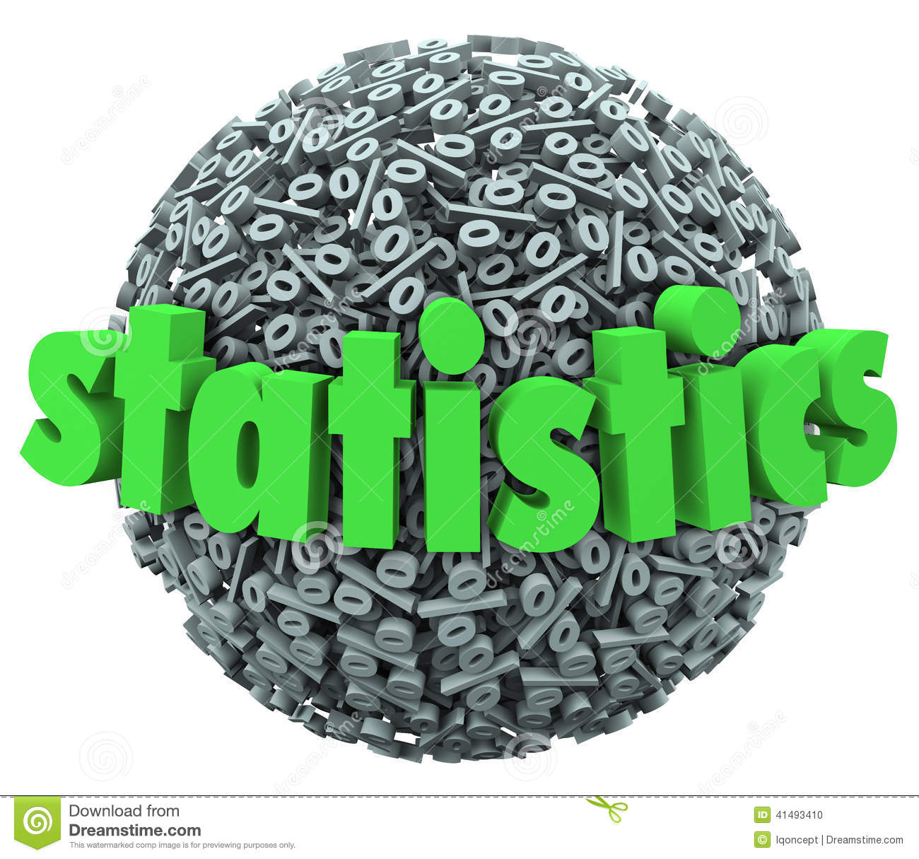 Statistics Word Percentage Sign Sphere Ball Stats Stock Illustration