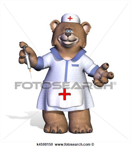 Stock Illustration   Nurse Bear  Fotosearch   Search Clipart
