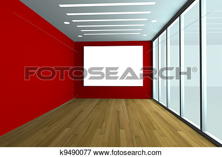Stock Illustration Of Empty Office Room K9490077   Search Eps Clipart