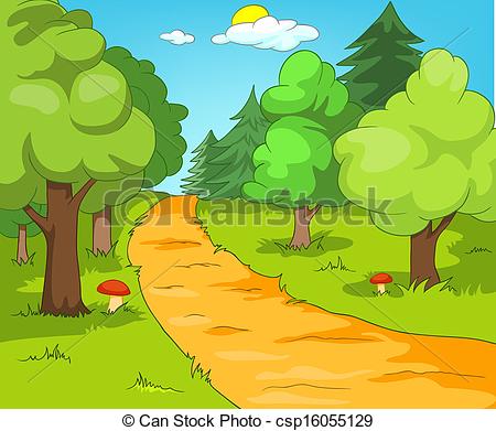 Vector   Forest Glade   Stock Illustration Royalty Free Illustrations