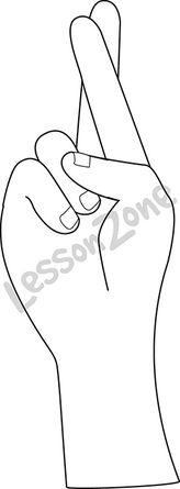 111362z01 Clipart American Sign Language R Bw01