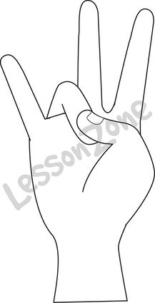 111378z01 Clipart American Sign Language 7 Bw01